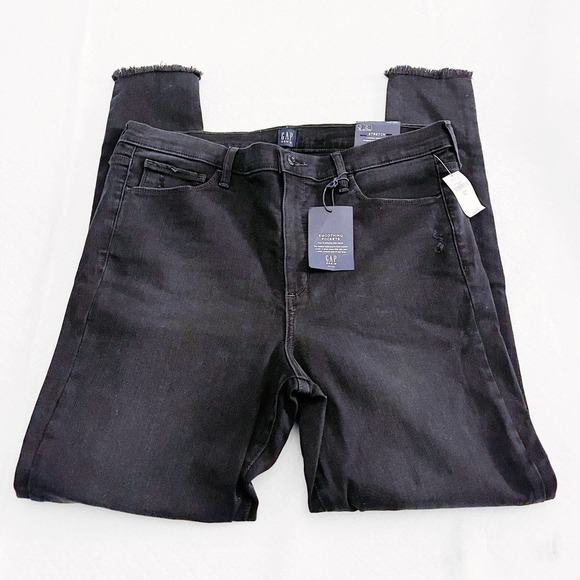 Gap Denim High Rise Favorite Jegging Black Denim Jeans SZ18 34T - Picture 5 of 5